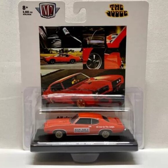 M2 Machines 1969 Pontiac GTO Judge R80 Orange Auto-Drivers 1:64 The Judge Car - Picture 15 of 15